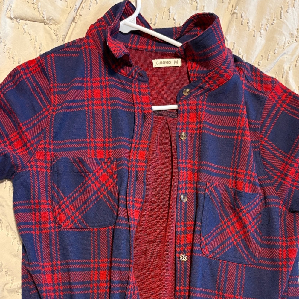 Gibson Red and Blue Plaid Shirt